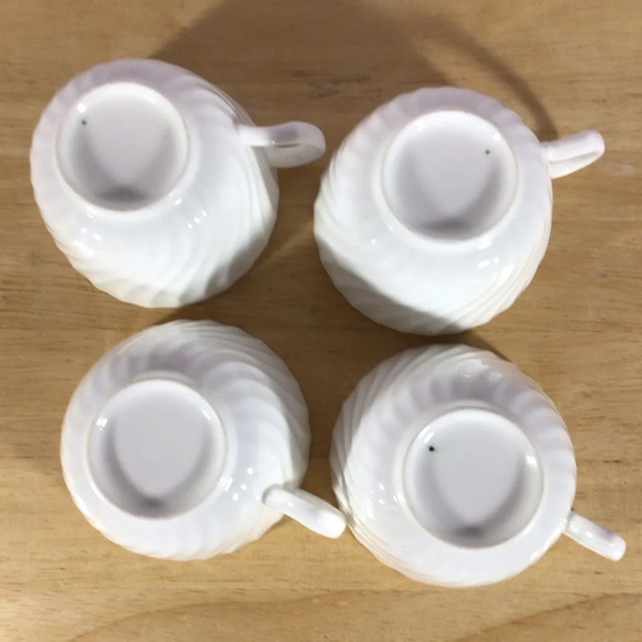 Vintage Minton White Fife Cup and Saucer - Set of 4 - Picture 7 of 10